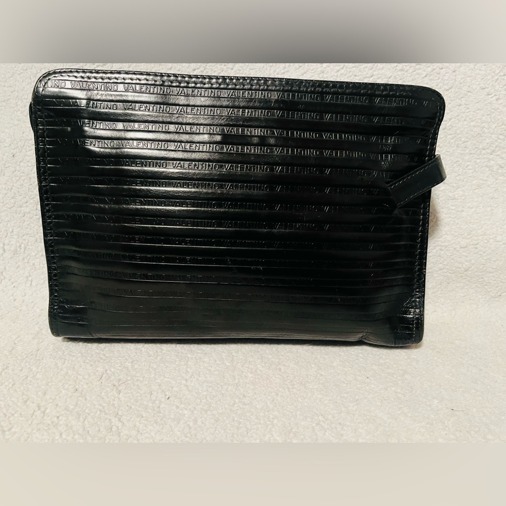 Mario Valentino Black Clutch/ Wristlet w/ Dust bag - Picture 3 of 16
